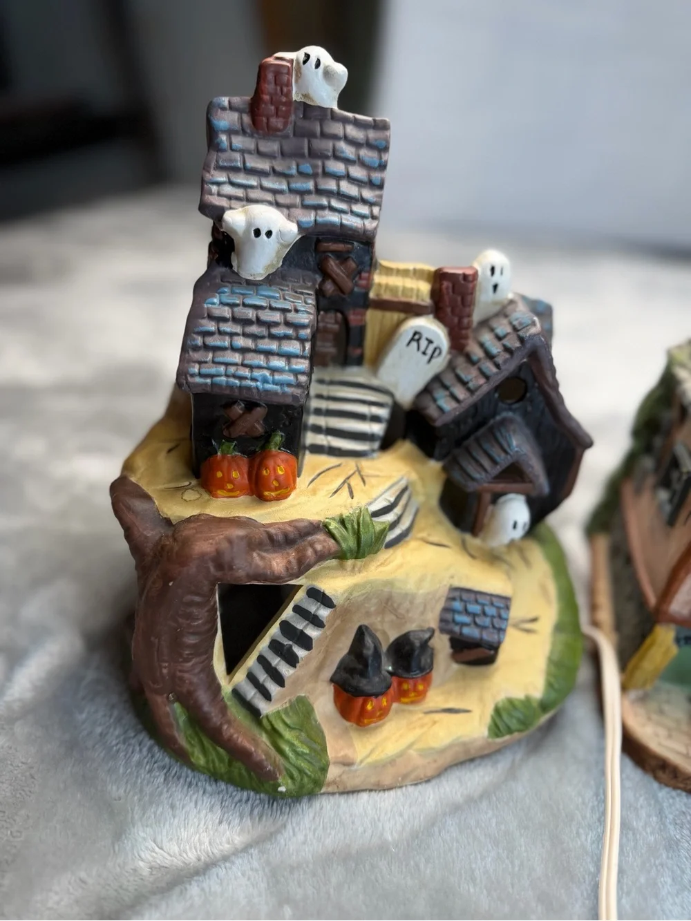 LED Halloween Haunted Village Decoration - Orange